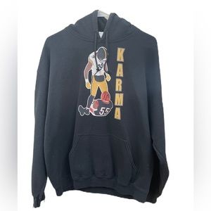 Men’s Pittsburg Steelers Football Karma Black Hoodie Sweatshirt Large